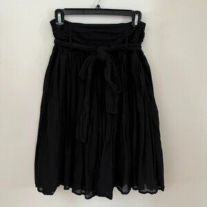 Sweet Sinammon Black A-line Skirt With Bow - Size Small - 100% Cotton